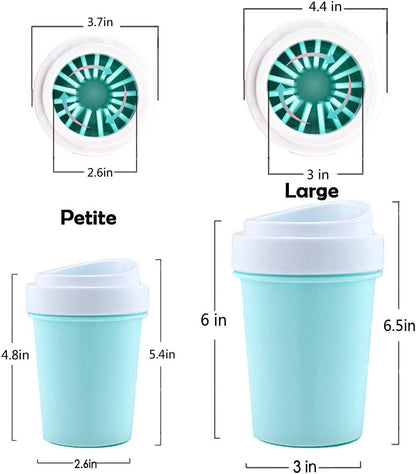 Muddy Paw Cleaner Cup - Silicone Dog Paw Washer with Massaging Bristles for Small & Medium Pets | Easy to Use & Clean, Quick-Dry Design