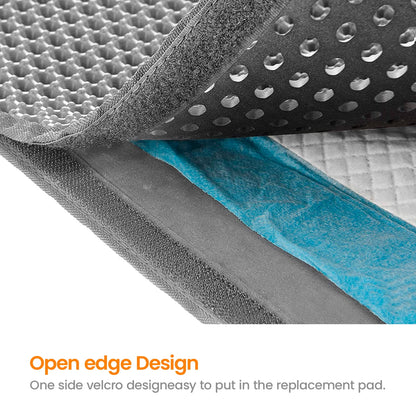 Double-Layer Cat Litter Mat with Honeycomb Design - 30x24 Inch Waterproof Tray, Traps Litter & Prevents Mess, Easy Clean