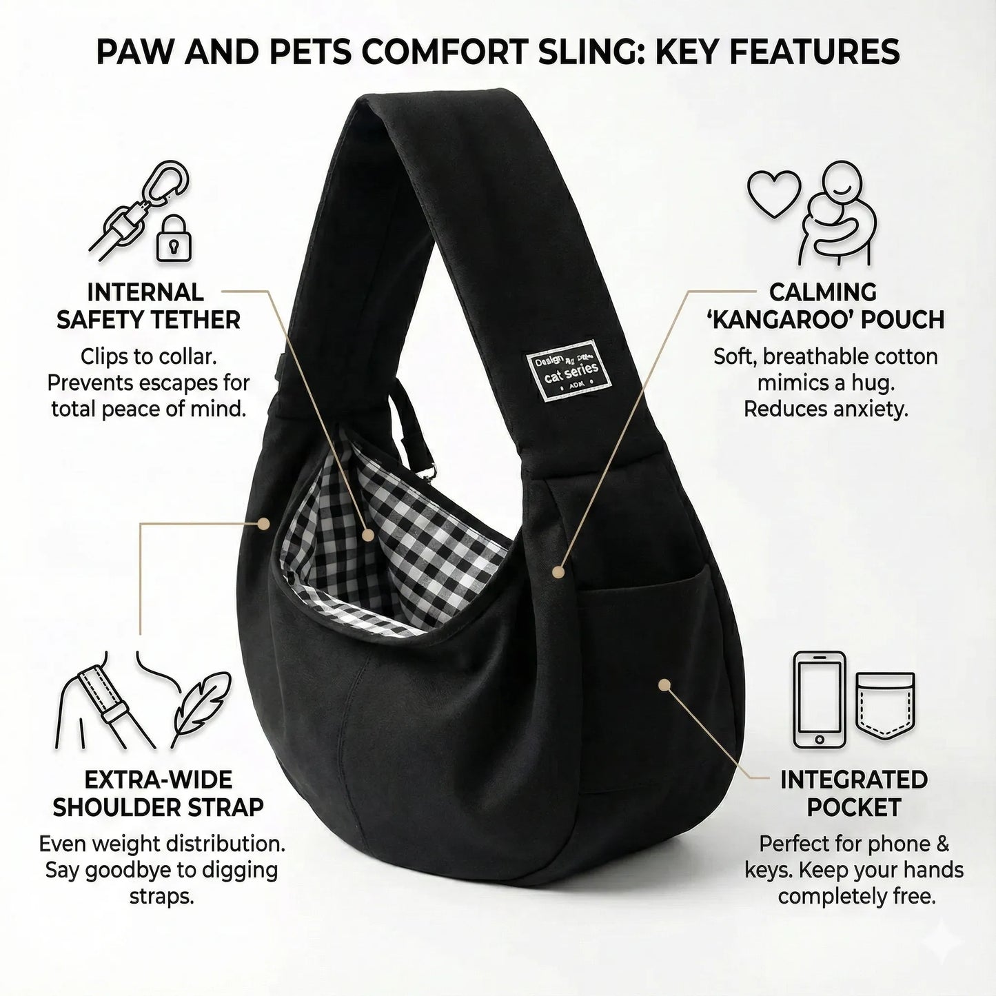 PawandPets™ Safety Shoulder Pet Carrier