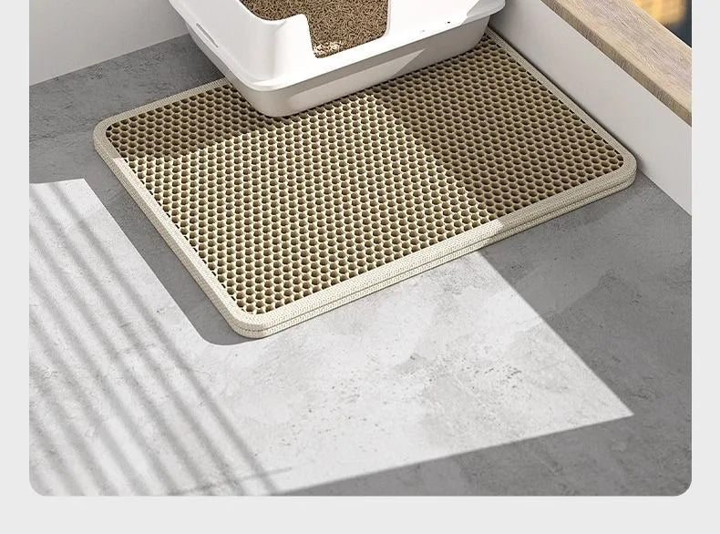 PawandPets© Double-Layer Honeycomb Cat Litter Mat