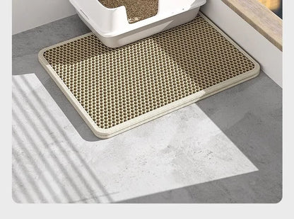 PawandPets© Double-Layer Honeycomb Cat Litter Mat