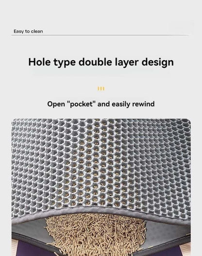 PawandPets© Double-Layer Honeycomb Cat Litter Mat
