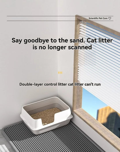PawandPets© Double-Layer Honeycomb Cat Litter Mat