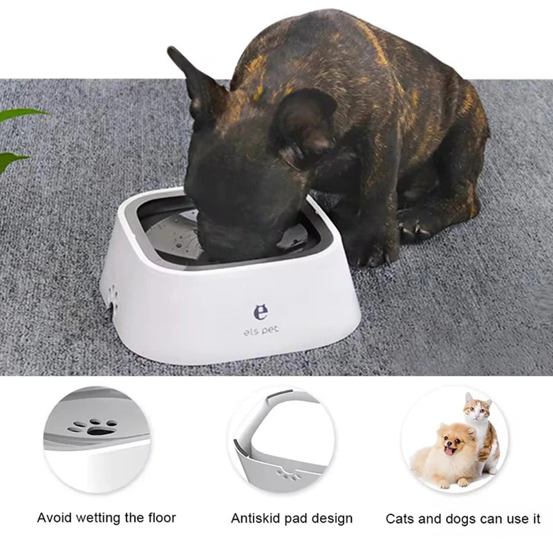 PawandPets© Pet Water Fountain with Floating Plates| No Spill Dog Water Bowl