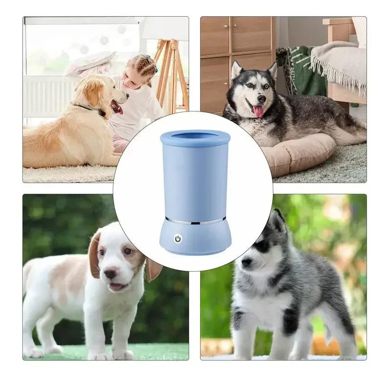 PawandPets© Automatic Paw Washer for Dogs & Cats - Electric Pet Foot Cleaning Cup with Quick, Low-Noise Cleaning