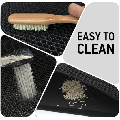 PawandPets© Double-Layer Honeycomb Cat Litter Mat