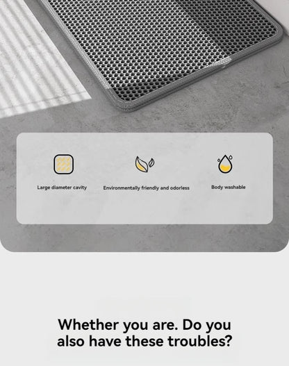 PawandPets© Double-Layer Honeycomb Cat Litter Mat