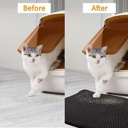 PawandPets© Double-Layer Honeycomb Cat Litter Mat