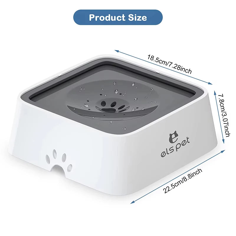 PawandPets© Pet Water Fountain with Floating Plates| No Spill Dog Water Bowl