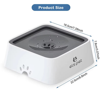 PawandPets© Pet Water Fountain with Floating Plates| No Spill Dog Water Bowl